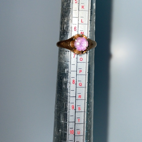 Antique Gold and Amethyst Ring - Picture 7 of 7